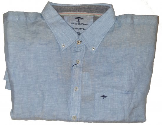 Fynch-Hatton 6152 Shirt Blue - Motleys gekke apriluitverkoop - 