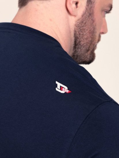 D555 Slater Bedrukt T-shirt Navyblauw - T-shirts - Grote Maten T-shirts Heren