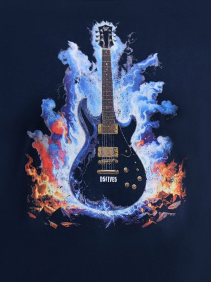D555 Slater Bedrukt T-shirt Navyblauw - T-shirts - Grote Maten T-shirts Heren