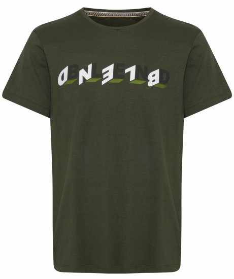 Blend 4795 T-Shirt Forest Night Green - T-shirts - Grote Maten T-shirts Heren