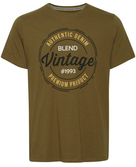Blend 4811 T-Shirt Military Olive - T-shirts - Grote Maten T-shirts Heren