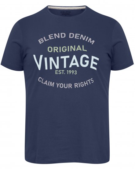 Blend 5018 T-Shirt Navy - T-shirts - Grote Maten T-shirts Heren