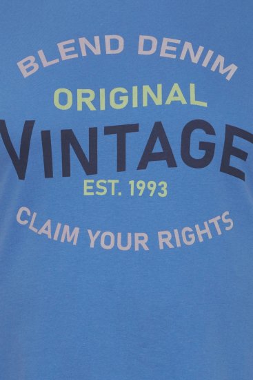 Blend 5018 T-Shirt Blue - T-shirts - Grote Maten T-shirts Heren