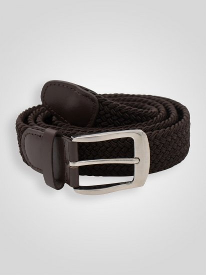 D555 Malcolm Braided Belt Brown - Riemen - Grote Maten Heren Riemen