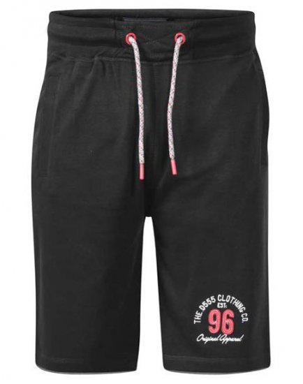D555 Tompkins 1 Elasticated Waist Shorts Black - Joggingbroeken & shorts - Joggingbroeken & Shorts Heren Grote Maten
