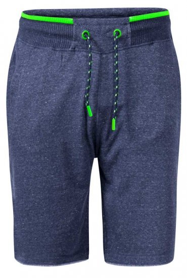 D555 Electra1 Ribbed Waist Fleece Shorts With Pockets Navy Marl - Joggingbroeken & shorts - Joggingbroeken & Shorts Heren Grote Maten