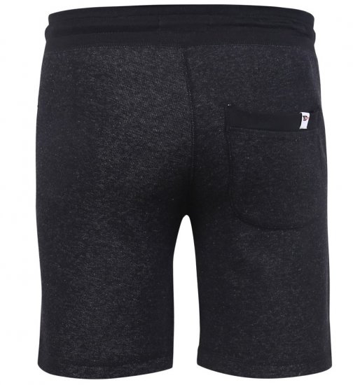 D555 HARLOW Jersey Shorts Black Twist - Joggingbroeken & shorts - Joggingbroeken & Shorts Heren Grote Maten