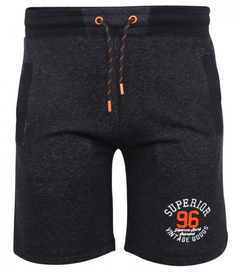 D555 HARLOW Jersey Shorts Black Twist - Joggingbroeken & shorts - Joggingbroeken & Shorts Heren Grote Maten