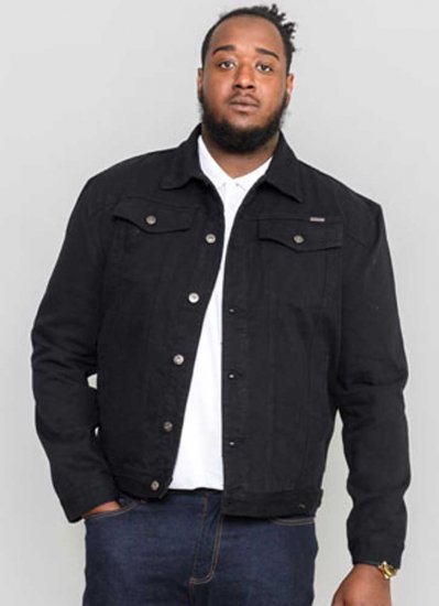 Duke Trucker Denim Jacket Black - Jassen - Grote Maten Herenjassen