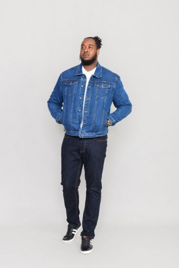 Duke Trucker Denim Jacket Blue - Jassen - Grote Maten Herenjassen