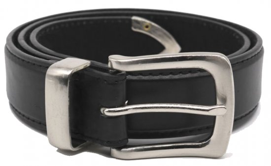 D555 Joeseph Leather Belt Black, 3,5cm - Riemen - Grote Maten Heren Riemen