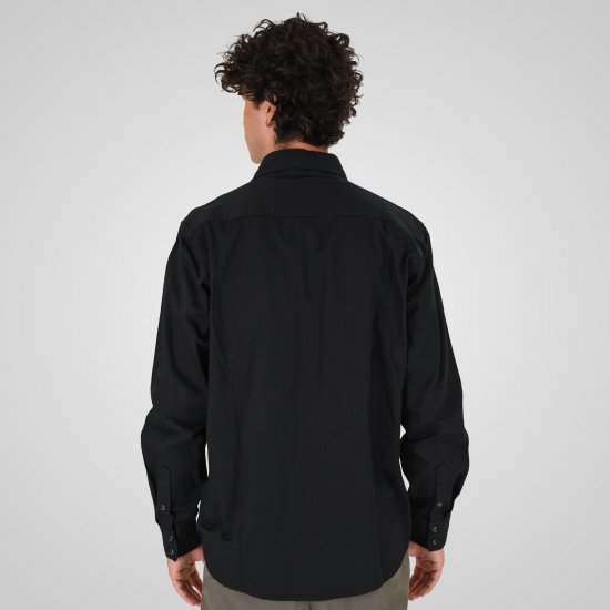 Double Outfitters GS-5126 Overhemd met drukknopen Zwart - Overhemden - Overhemden Grote Maten Heren