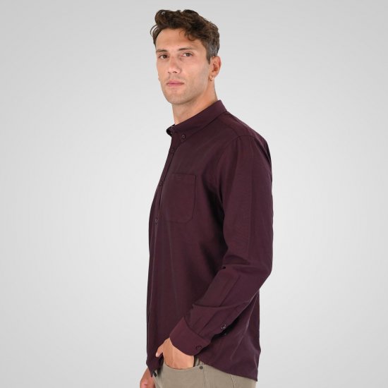 Double Outfitters GS-5225 Oxford overhemd Bordeaux - Overhemden - Overhemden Grote Maten Heren