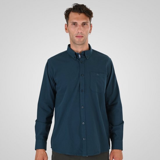 Double Outfitters GS-5225 Oxford overhemd Donkergroen - Overhemden - Overhemden Grote Maten Heren