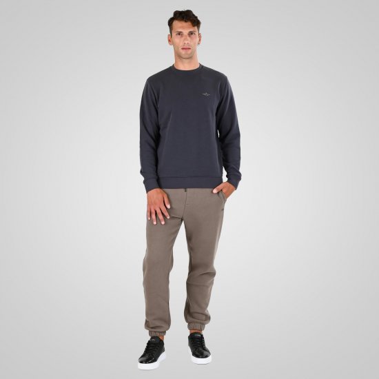 Double Outfitters MTOP-1141 Sweater Antraciet - Sweaters & hoodies - Sweaters & Hoodies Grote Maten Heren