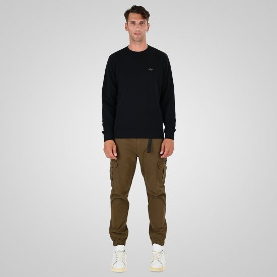 Double Outfitters MTOP-1141 Sweater Zwart - Sweaters & hoodies - Sweaters & Hoodies Grote Maten Heren