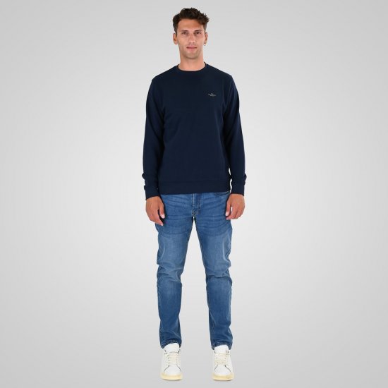 Double Outfitters MTOP-1141 Sweater Navyblauw - Sweaters & hoodies - Sweaters & Hoodies Grote Maten Heren