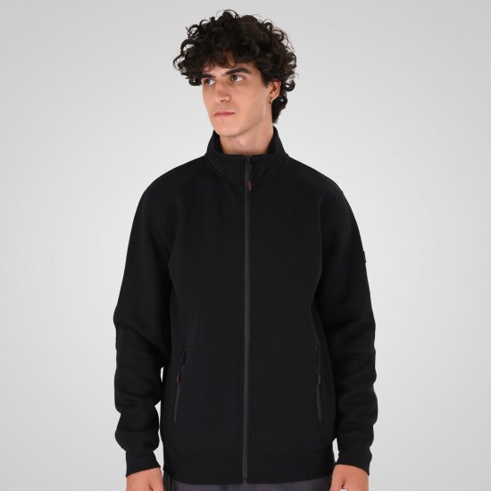 Double Outfitters MTOP-1158 Sweatvest met rits Zwart - Sweaters & hoodies - Sweaters & Hoodies Grote Maten Heren