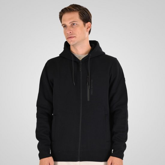Double Outfitters MTOP-1160 Hoodie met rits Zwart - Sweaters & hoodies - Sweaters & Hoodies Grote Maten Heren