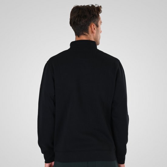 Double Outfitters MTOP-1163 Sweater met halve rits Zwart - Sweaters & hoodies - Sweaters & Hoodies Grote Maten Heren