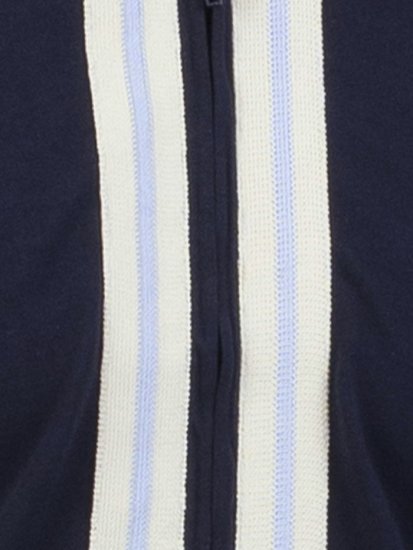 Mish Mash Belgrade Zip Through Polo Navy - Polo shirts - Grote Maten Poloshirts Heren