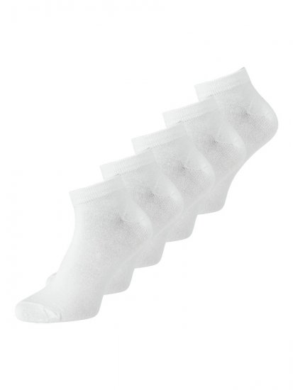 Jack & Jones Basic Bamboe enkelsokken Wit 5-pack - Ondergoed & zwem - Grote Maten Ondergoed Heren