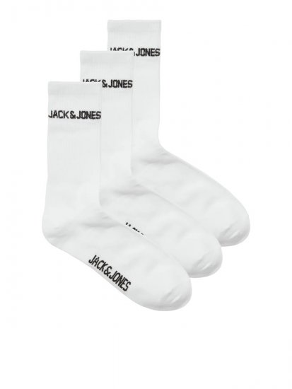 Jack & Jones Melvin Tennissokken Wit 3-pack - Ondergoed & zwem - Grote Maten Ondergoed Heren