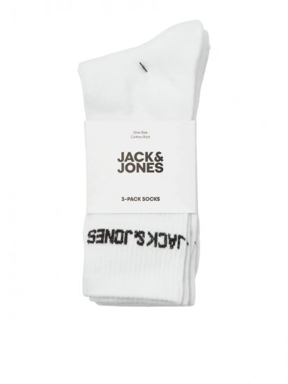 Jack & Jones Melvin Tennissokken Wit 3-pack - Ondergoed & zwem - Grote Maten Ondergoed Heren