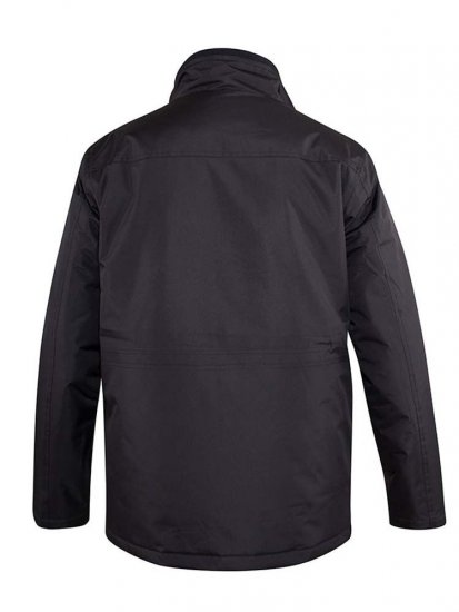 D555 Fargo Five Pocket Jacket With Ribbed Neck and Inner Quilting Black - Jassen - Grote Maten Herenjassen