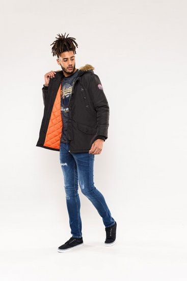 D555 Dundee Parka Jacket With Fur trimming and Teddy Fur Lined hood - Jassen - Grote Maten Herenjassen