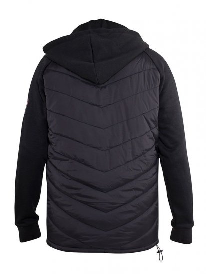 D555 Thorpe Hooded Quilted Jacket With Fleece Sleeves And Removable Fleece Hood - Jassen - Grote Maten Herenjassen