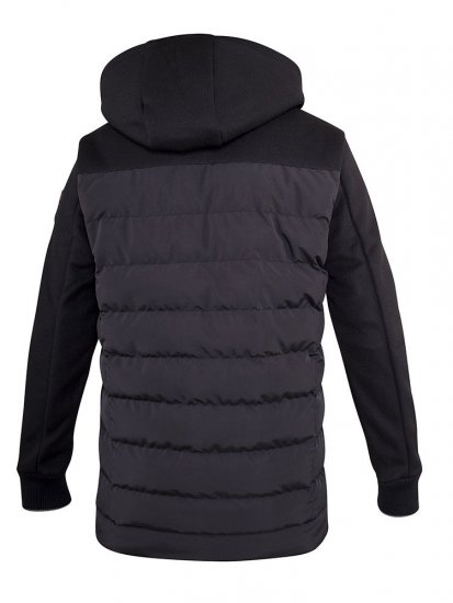 D555 Hampshire Hooded Quilted Jacket Black - Jassen - Grote Maten Herenjassen
