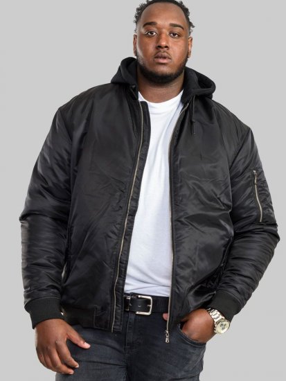 D555 Poppleford Bomber Jacket With Detachable Fleece Hood - Jassen - Grote Maten Herenjassen