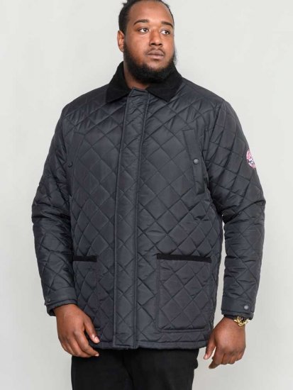 D555 Northcole Quilted Jacket Black - Jassen - Grote Maten Herenjassen