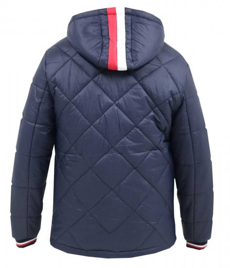 D555 Angus Diamond Quilted Puffer Jacket Navy - Jassen - Grote Maten Herenjassen
