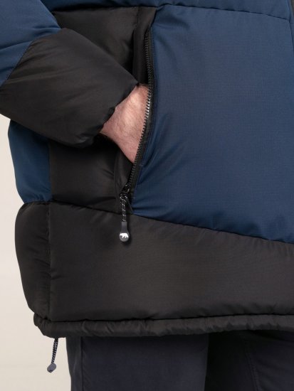 D555 Hank Ripstop Contrast Panelled Padded Hooded Jacket Navyblauw - Jassen - Grote Maten Herenjassen