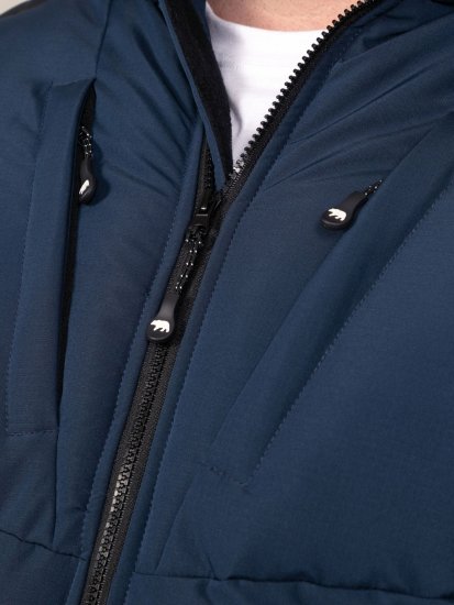 D555 Hank Ripstop Contrast Panelled Padded Hooded Jacket Navyblauw - Jassen - Grote Maten Herenjassen