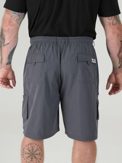 D555 Nick Cargo Shorts met Elastische Taille Grijs - Korte broeken - Grote Maten Korte Broeken Heren