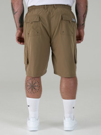 D555 Nick Cargo Shorts met Elastische Taille Beige - Korte broeken - Grote Maten Korte Broeken Heren