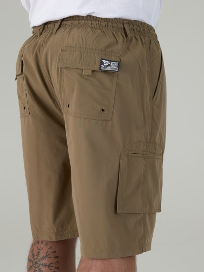 D555 Nick Cargo Shorts met Elastische Taille Beige - Korte broeken - Grote Maten Korte Broeken Heren