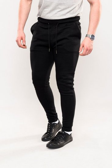 D555 Brandon Sweatpants with Tapered leg Black - Joggingbroeken & shorts - Joggingbroeken & Shorts Heren Grote Maten