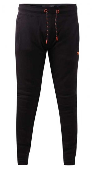 D555 Buckingham Cuffed Jogger With Side Pockets Black - Joggingbroeken & shorts - Joggingbroeken & Shorts Heren Grote Maten