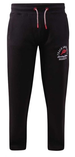 D555 Chilworth Open Hem Jogger Black - Joggingbroeken & shorts - Joggingbroeken & Shorts Heren Grote Maten