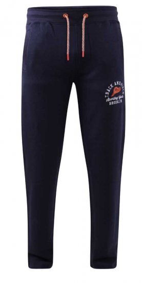 D555 Chilworth Open Hem Jogger Navy - Joggingbroeken & shorts - Joggingbroeken & Shorts Heren Grote Maten