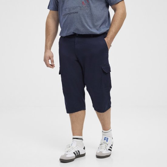 North Latitude 51136 capri shorts marineblauw - Korte broeken - Grote Maten Korte Broeken Heren