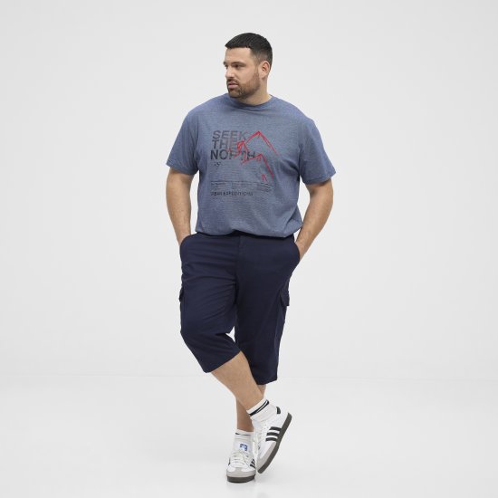 North Latitude 51136 capri shorts marineblauw - Korte broeken - Grote Maten Korte Broeken Heren