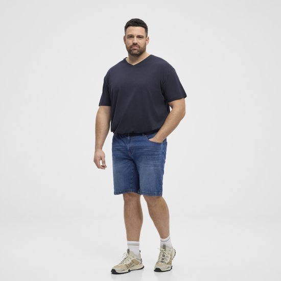 North Latitude 51336 denim shorts blauw - Korte broeken - Grote Maten Korte Broeken Heren