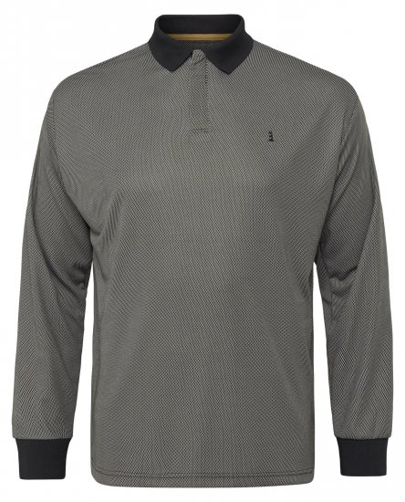 North Latitude Cool Effect Poloshirt Lange Mouw Zwart - Polo shirts - Grote Maten Poloshirts Heren