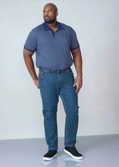 Duke Bailey Relaxed Comfort Fit Stretch Jeans With Elasticated Waist Stonewash - Jeans & broeken - Jeans & Broeken Grote Maten Heren