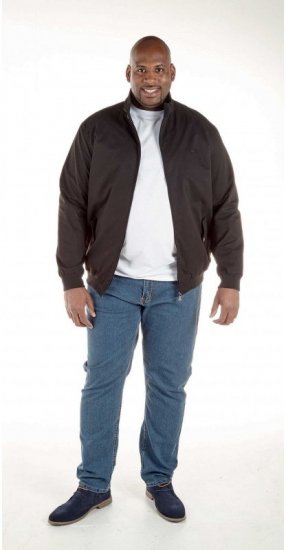 D555 Windsor Cotton Harrington Jacket Navy - Jassen - Grote Maten Herenjassen
